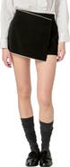 English Factory Contrast Faux Wrap Mini Skort
