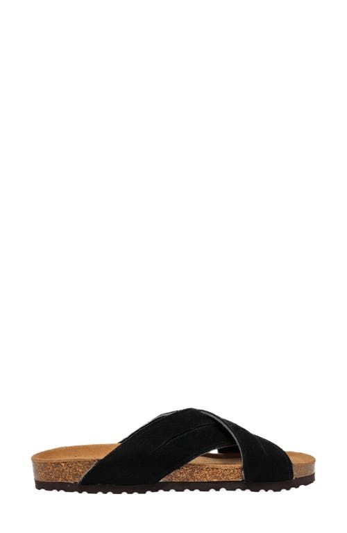 Gaahuu Crisscross Slide Sandal In Black