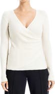 MAX STUDIO Faux Wrap Knit Sweater
