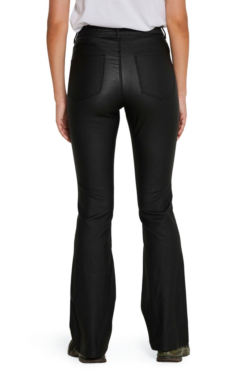 Noisy may Sallie Coated Flare Pants, Alternate, color, 