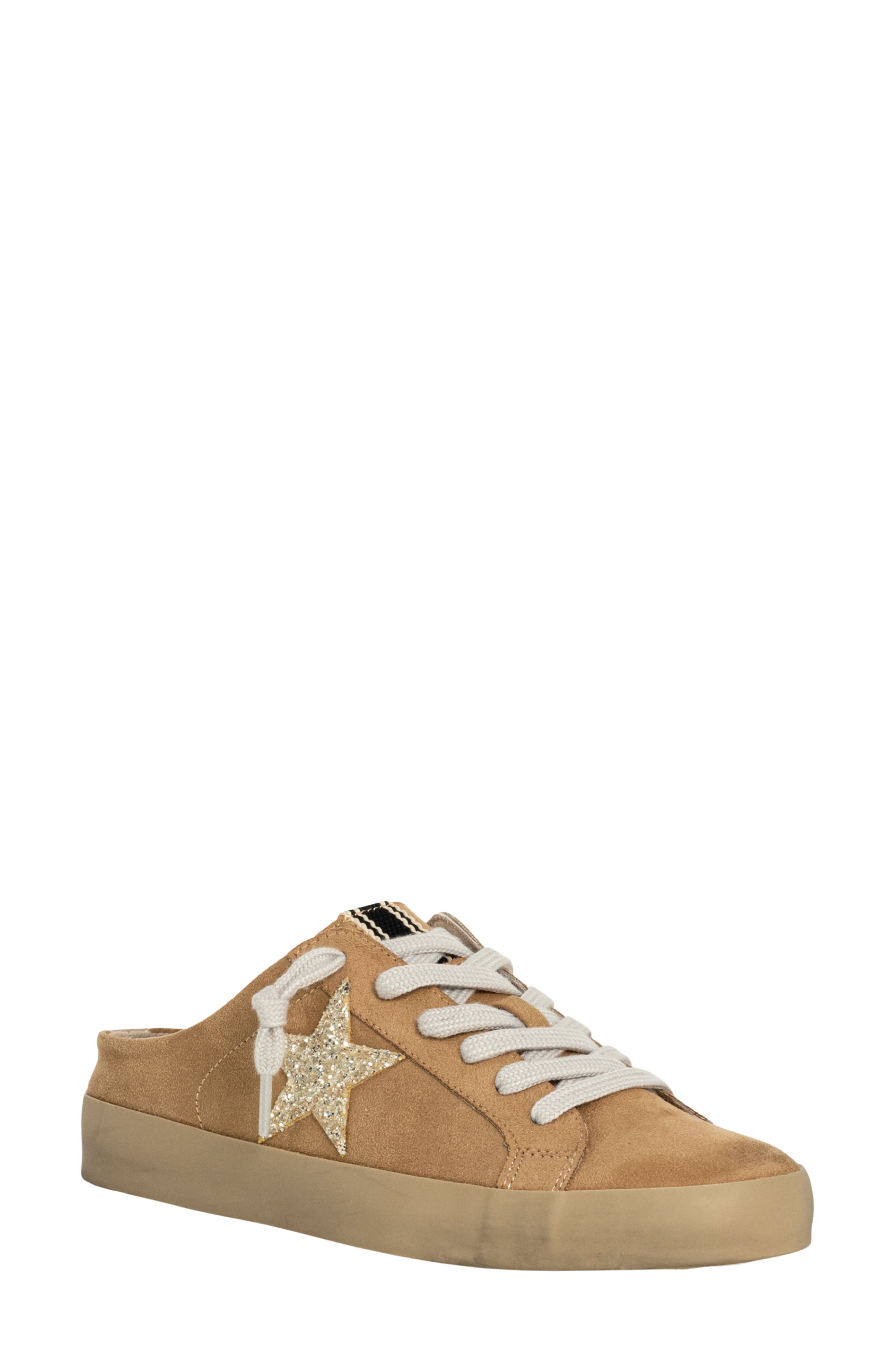 SHUSHOP Polka Sneaker Mule, Main, color, Beige Suede