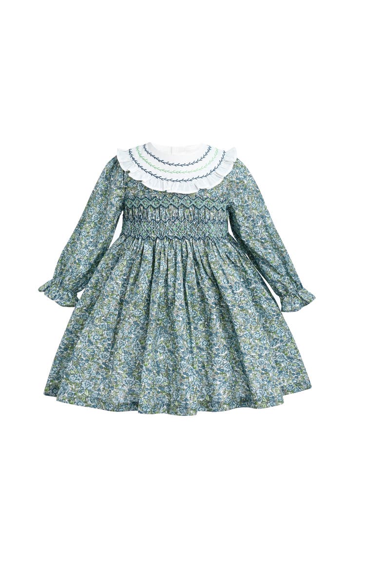 Laurel Smocked Dress, Main, color, Navy