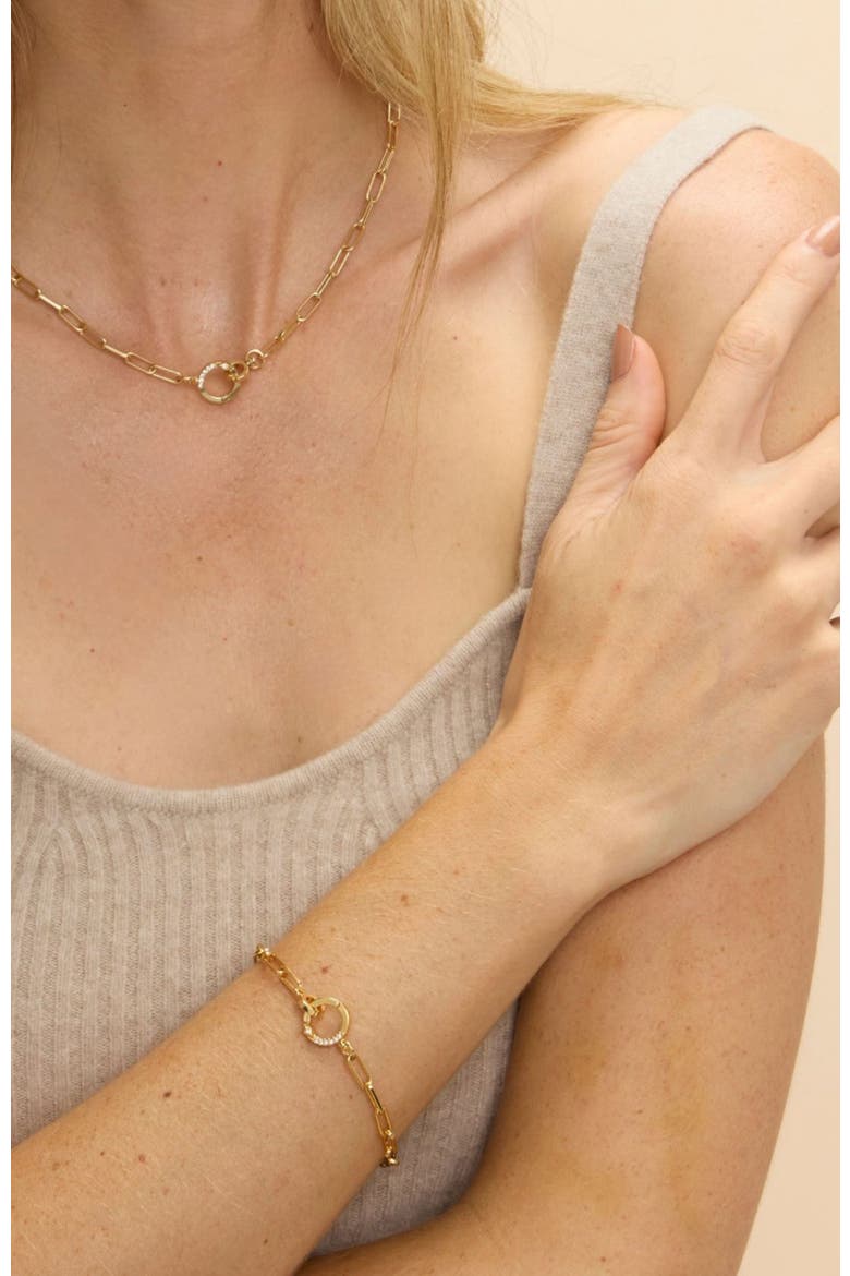 Tatum Link Bracelet, Alternate, color, Gold