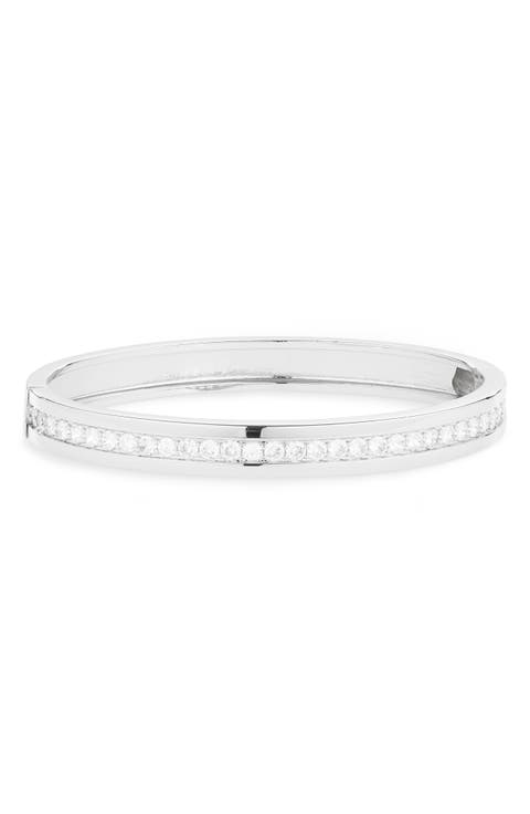 Pavé Cubic Zirconia Hinge Bangle