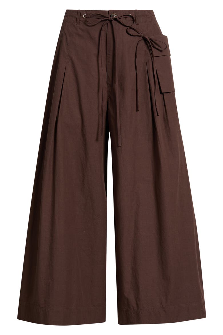 Tatiana Drawstring Wide Leg Culottes, Alternate, color, CHOC