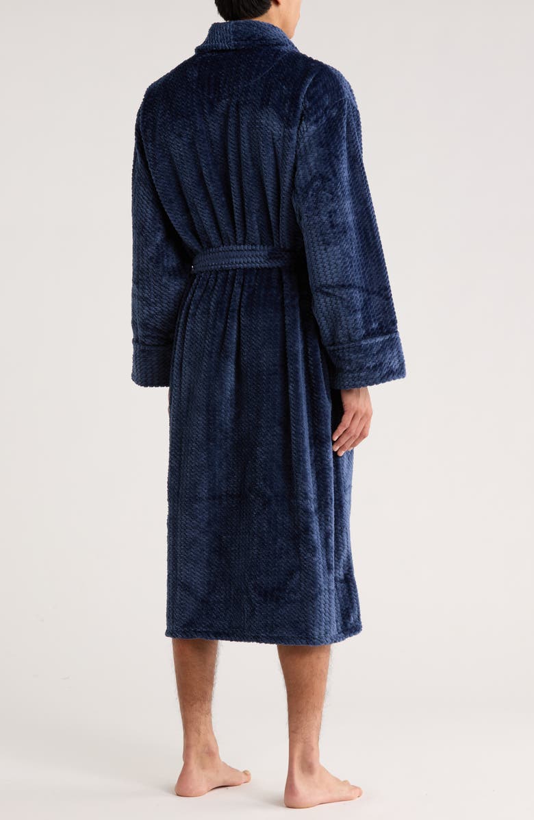 Daniel Buchler Shinny Mosaic Robe, Alternate, color, Navy