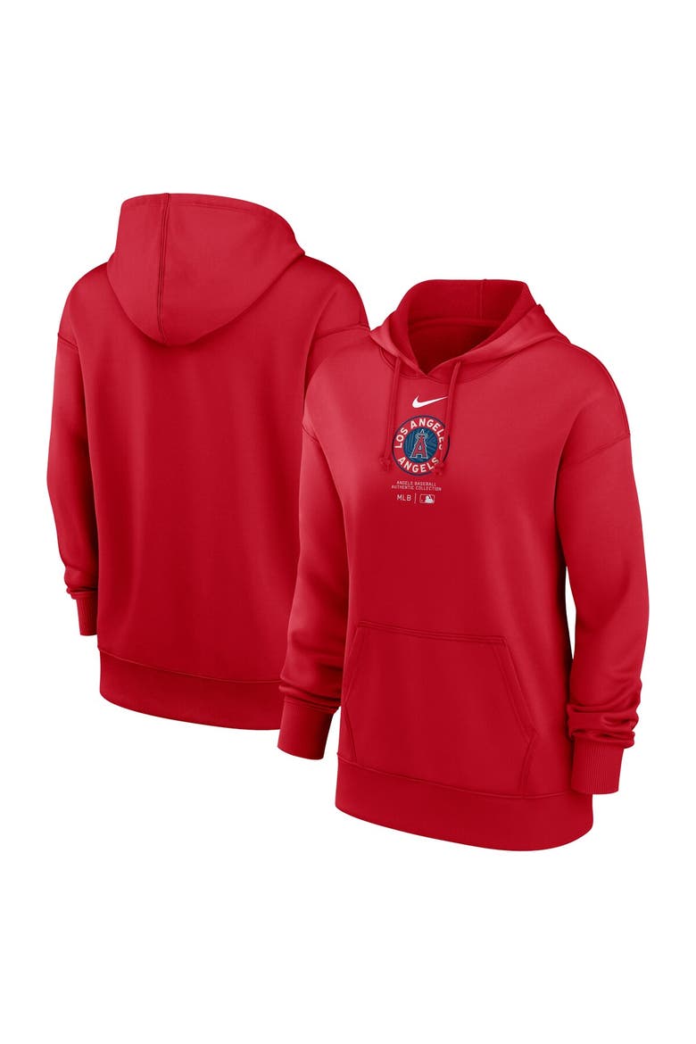 Women's Nike Red Los Angeles Angels City Connect Practice Performance Pullover Hoodie, Alternate, color, Red