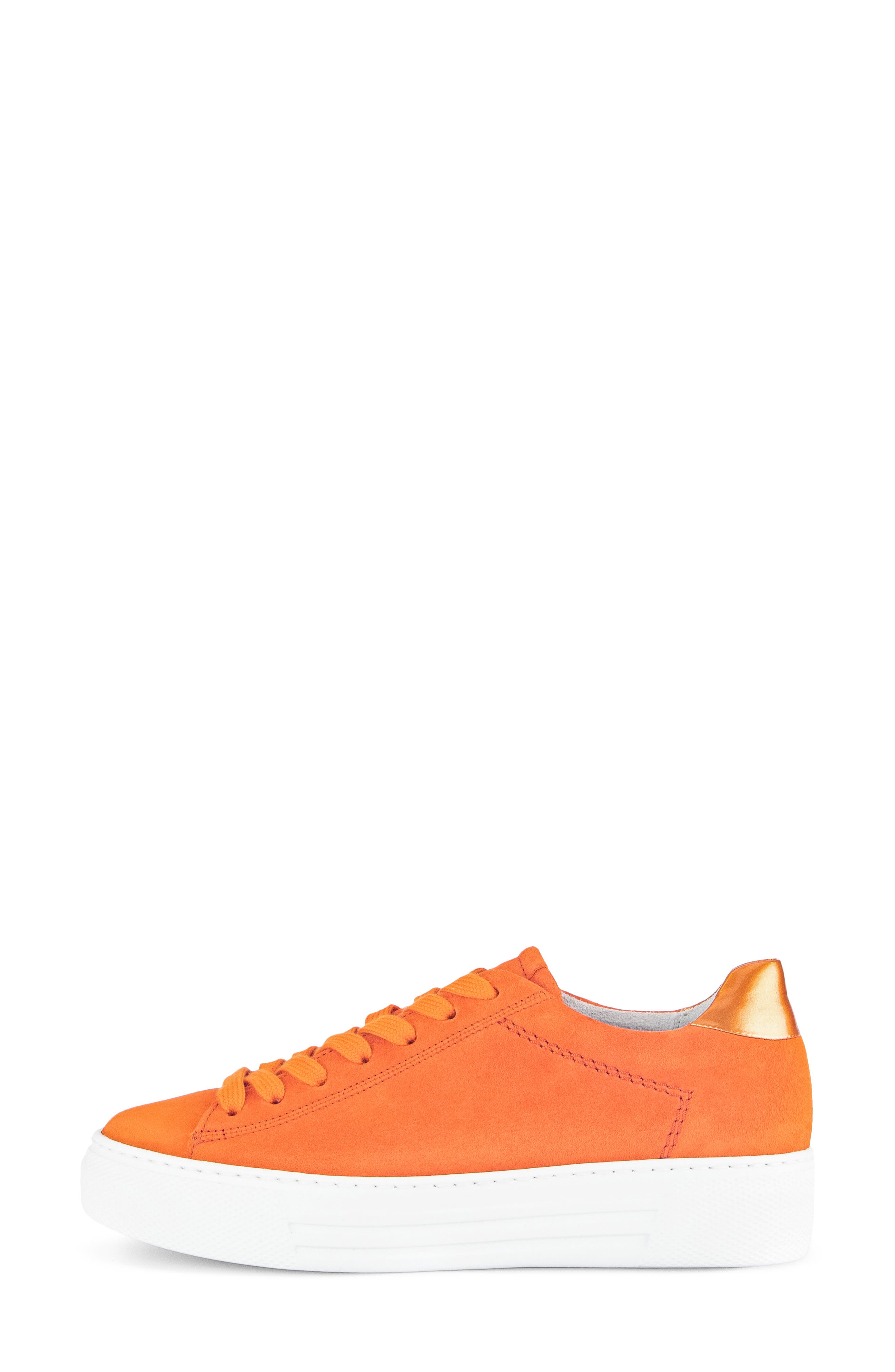 Gabor Low-Top Platform Sneaker, Alternate, color, Mandarin
