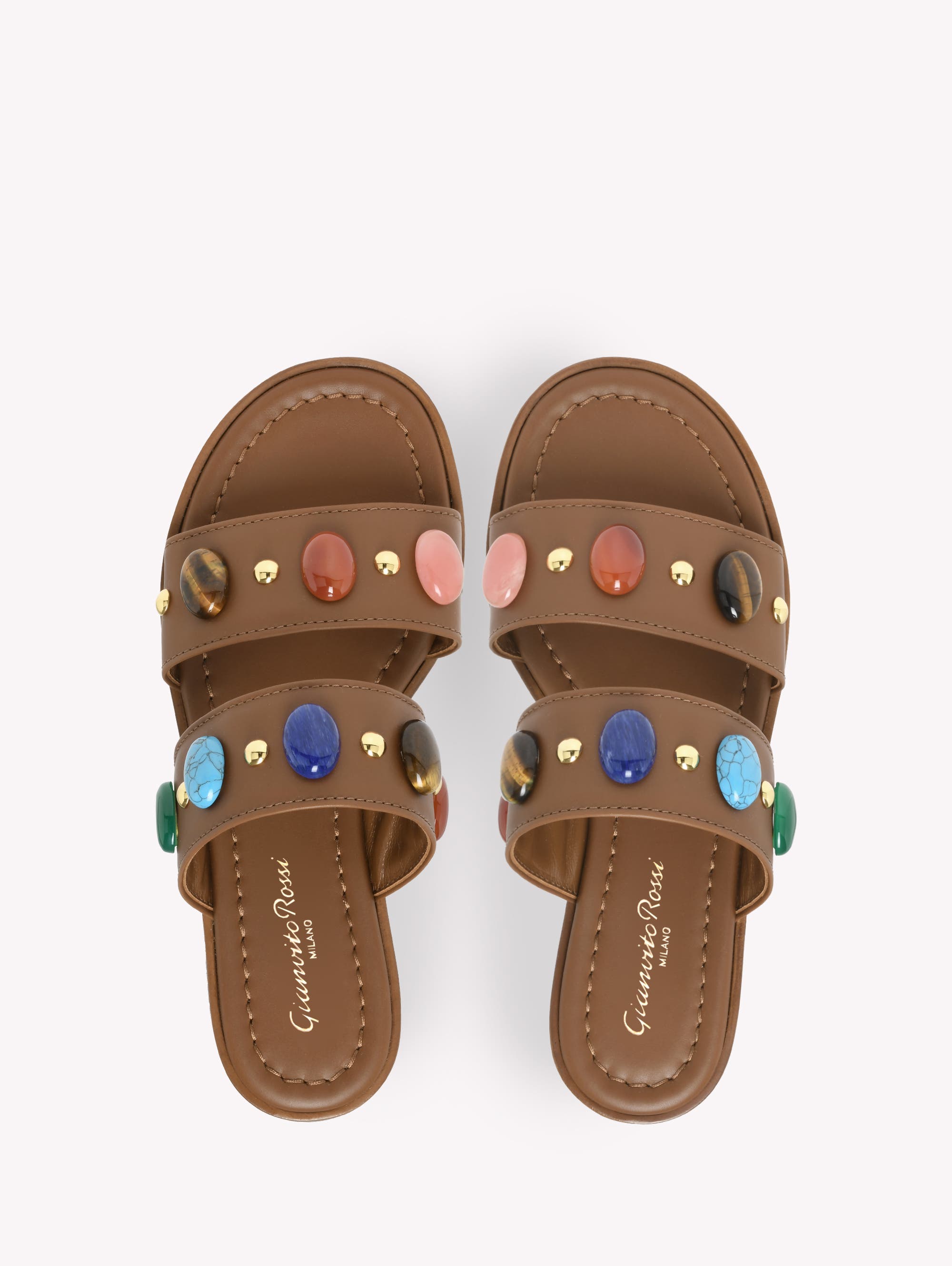 Gianvito Rossi Pasha 05 Sandals, Alternate, color, Brown Nappa