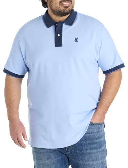 Psycho Bunny Big & Tall Thatcher Piqué Polo Shirt In Serenity