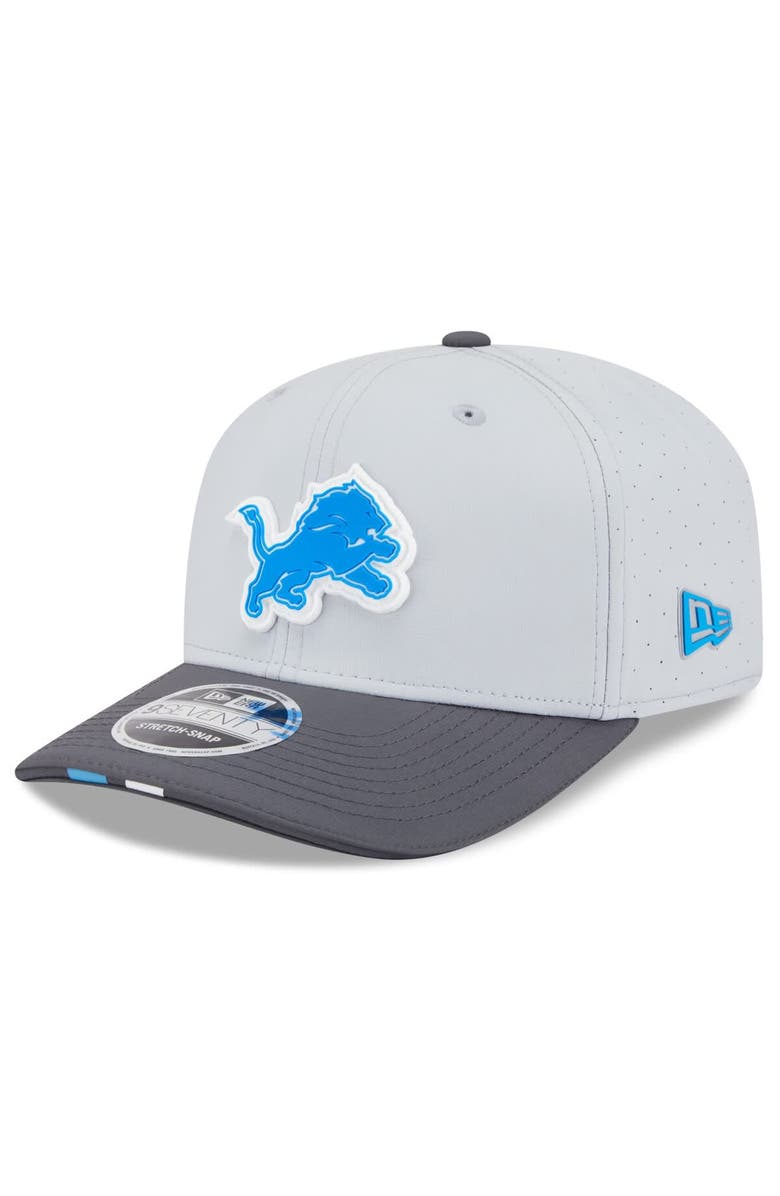 New Era Men's New Era  Gray/Graphite Detroit Lions 2025 NFL Training Camp 9SEVENTY Adjustable Hat, Main, color, 