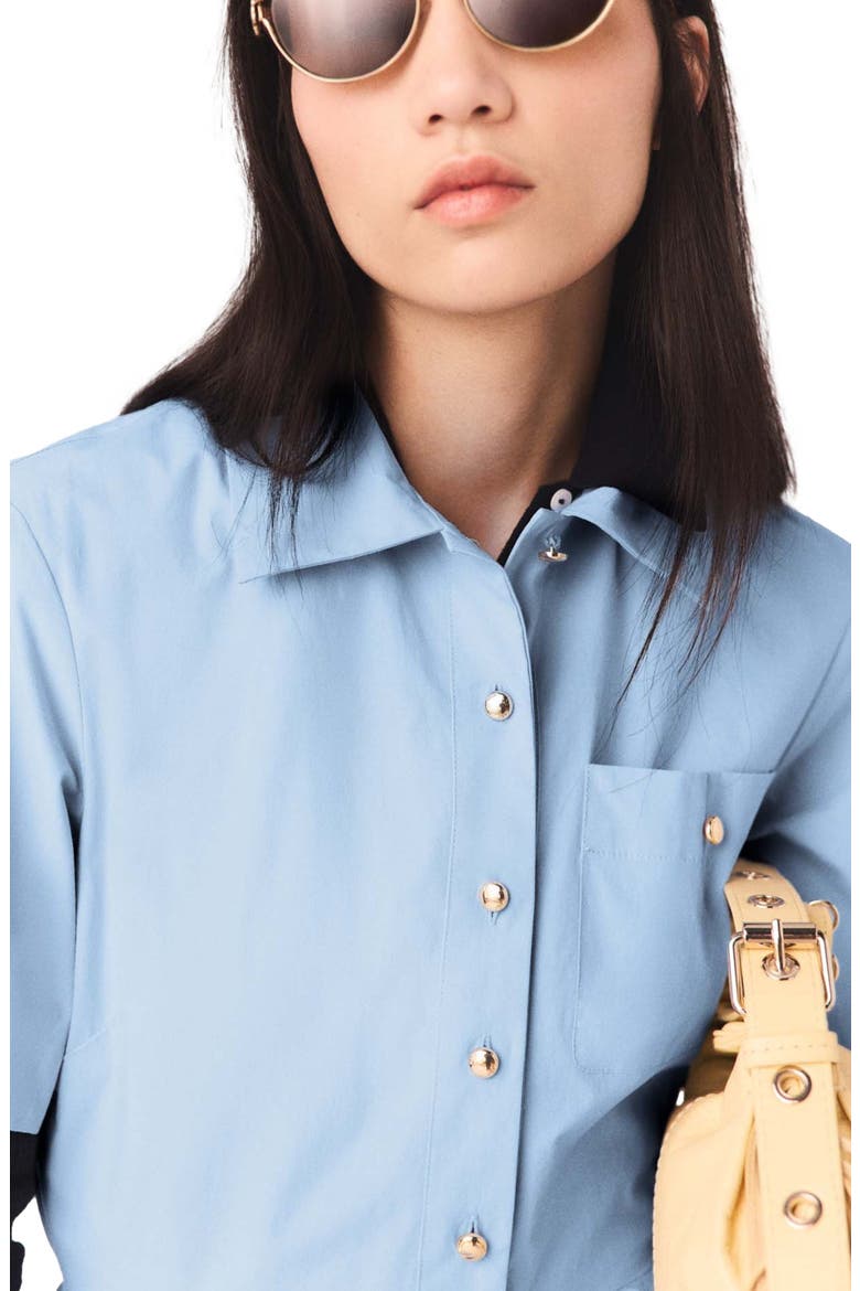 Flared shirt dress, Alternate, color, Blue sky
