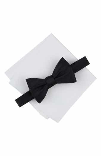 Original Penguin Textured Satin Bow Tie & Pocket Square Set