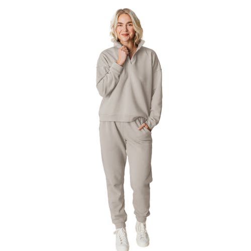Ocio Organic Cotton Teddy Polo Crew In Neutral