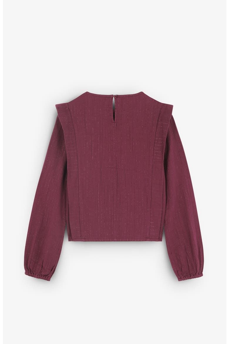Stripeslurexblouse Girls, Alternate, color, Burgundy