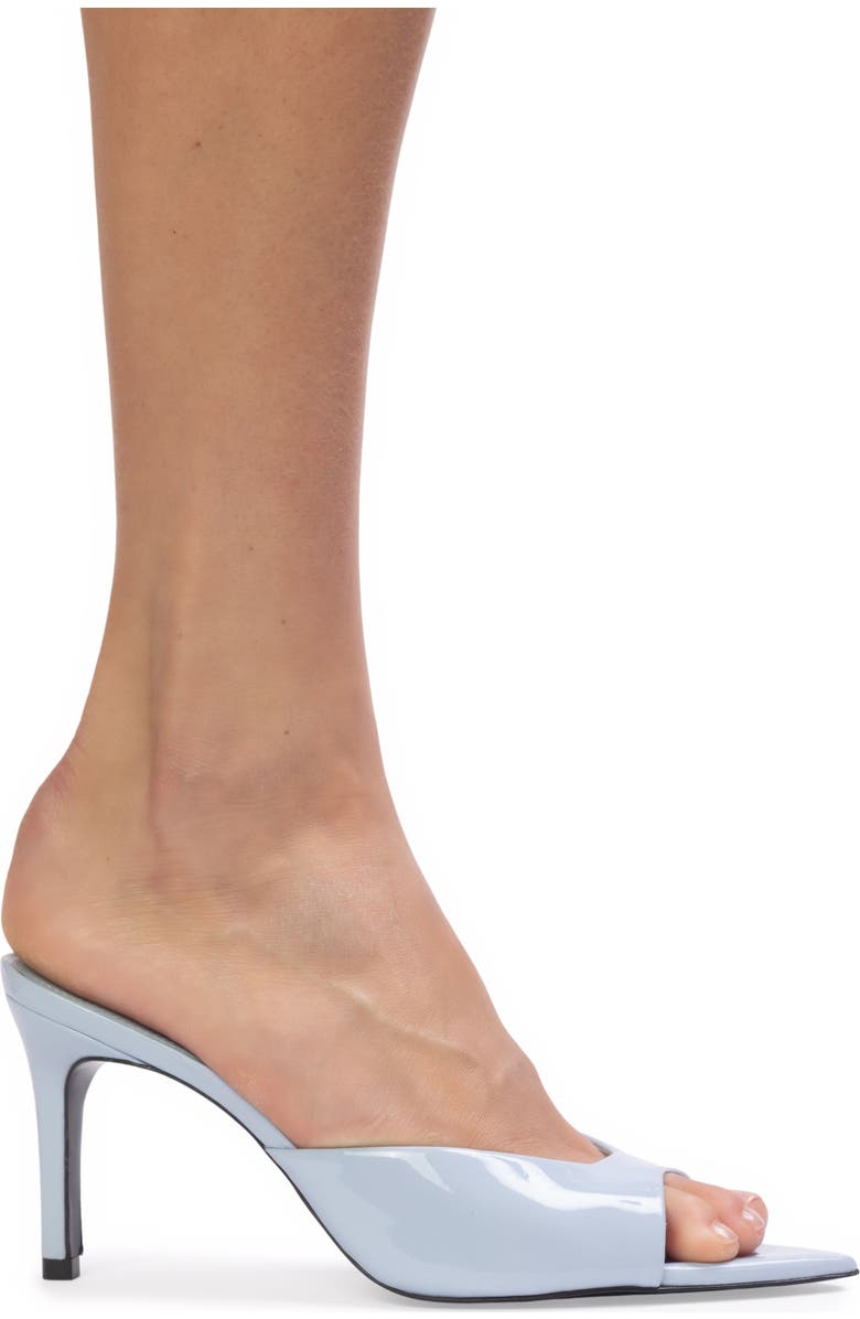 BLACK SUEDE STUDIO Brea 80 Mule, Alternate, color, Sky Blue Patent Leather