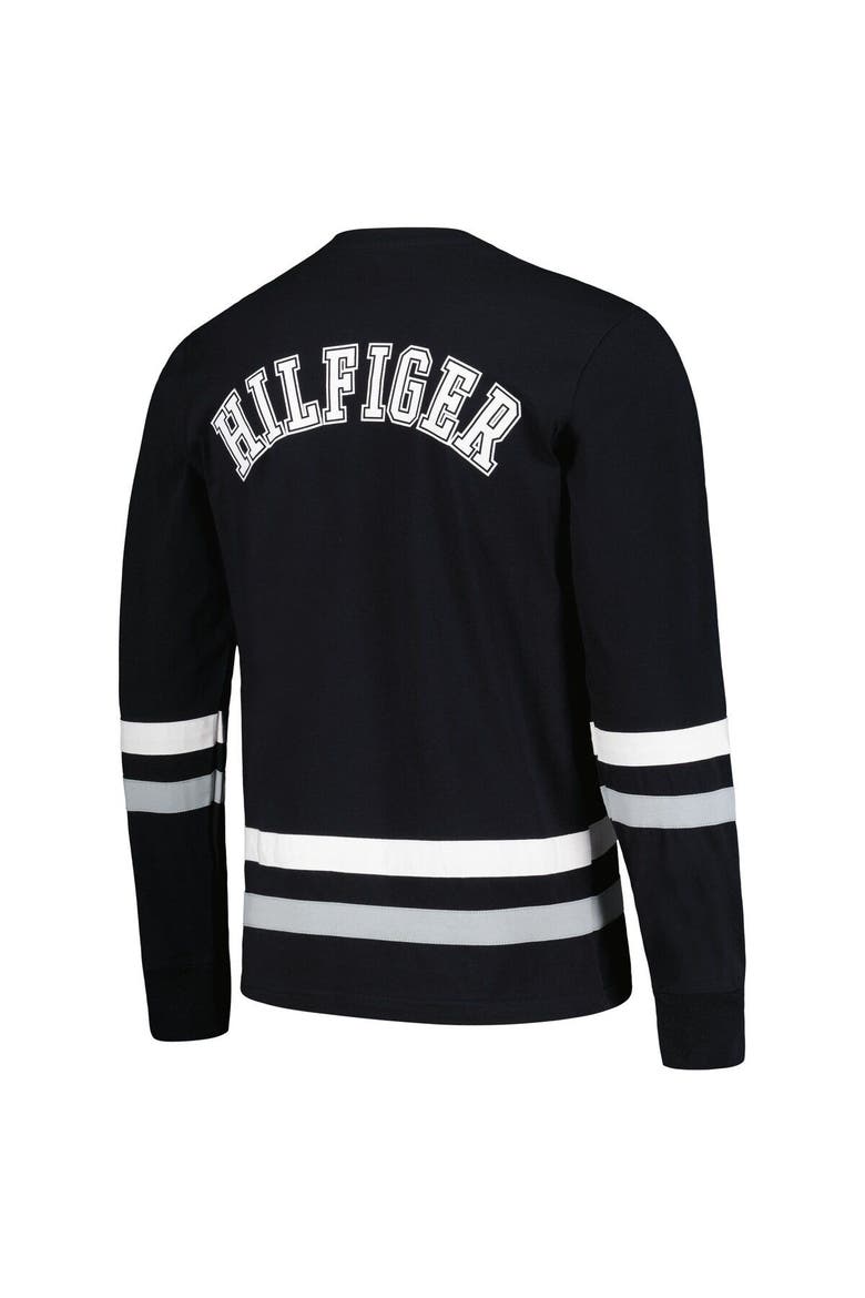 Men's Tommy Hilfiger Black/Silver Las Vegas Raiders Nolan Long Sleeve T-Shirt, Alternate, color, Black