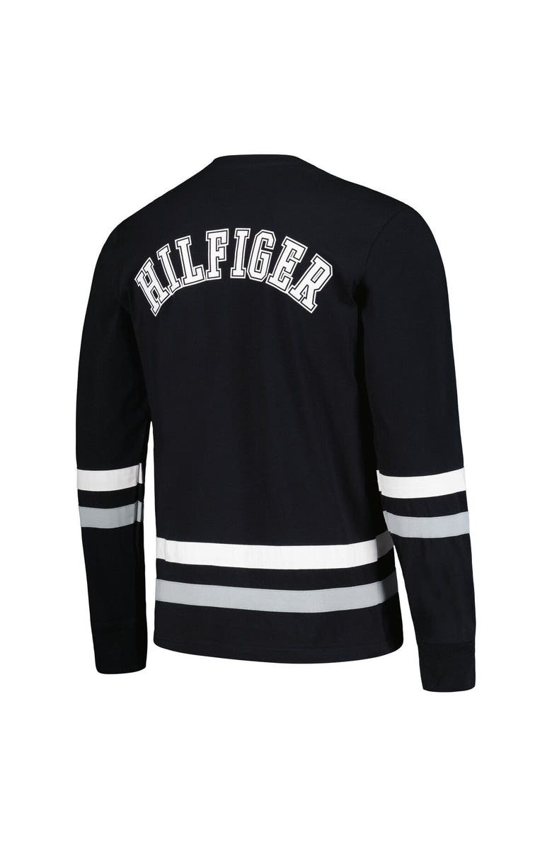 Tommy Hilfiger Men's Tommy Hilfiger Black/Silver Las Vegas Raiders Nolan Long Sleeve T-Shirt, Alternate, color, 