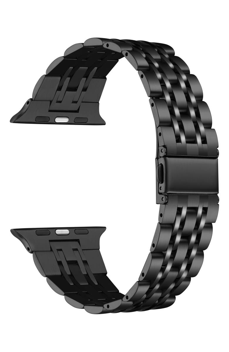 The Posh Tech 22mm Apple Watch<sup>®</sup> Bracelet Watchband, Alternate, color, Black