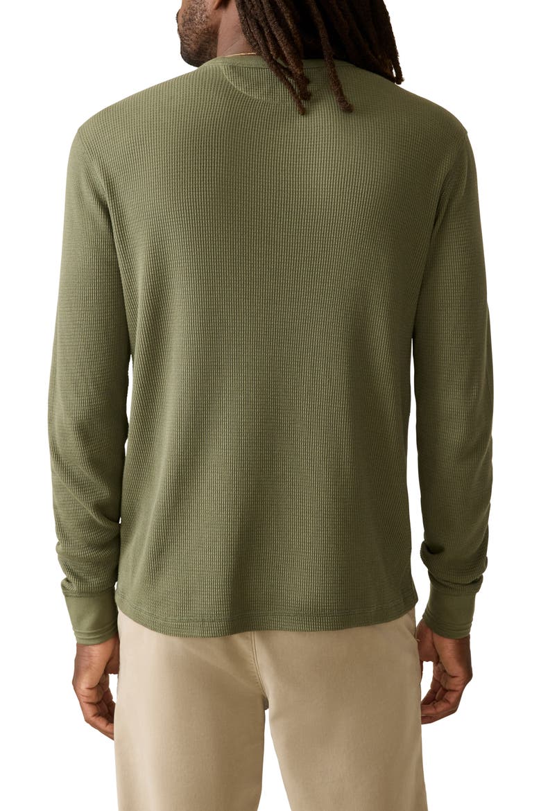 Cloud Long Sleeve Waffle Crew T-Shirt, Alternate, color, DEEP FERN HEATHER