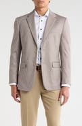 Duchamp Slim Fit Plaid Stretch Knit Sport Coat