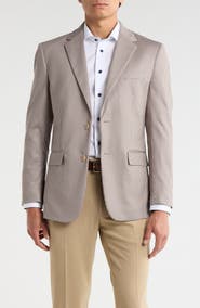 Duchamp Slim Fit Plaid Stretch Knit Sport Coat