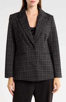 Plaid Ponte Blazer