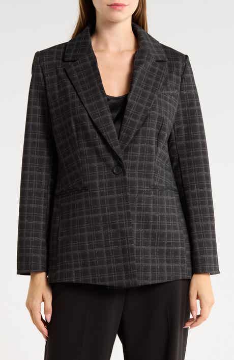 Plaid Ponte Blazer
