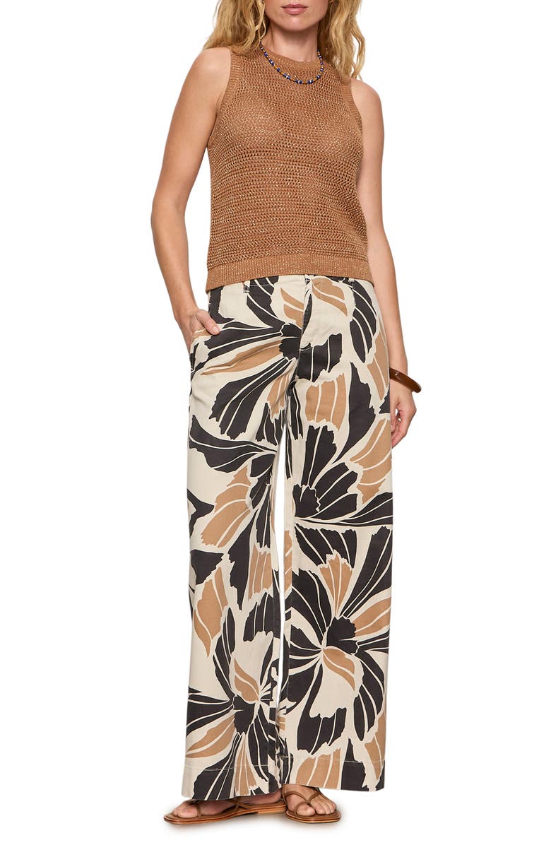 Sanctuary Academy Wide Leg Cotton & Linen Pants, Alternate, color, 