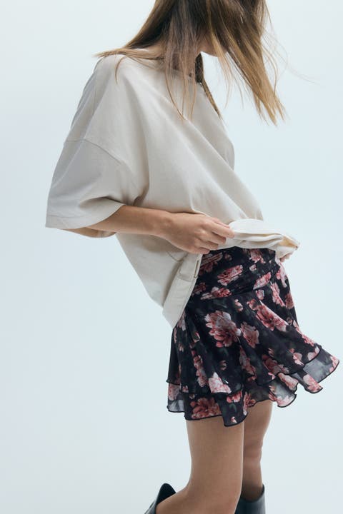 Tiered Mini Skirt