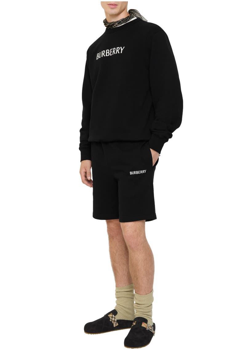 Logo Cotton Shorts, Main, color, Black