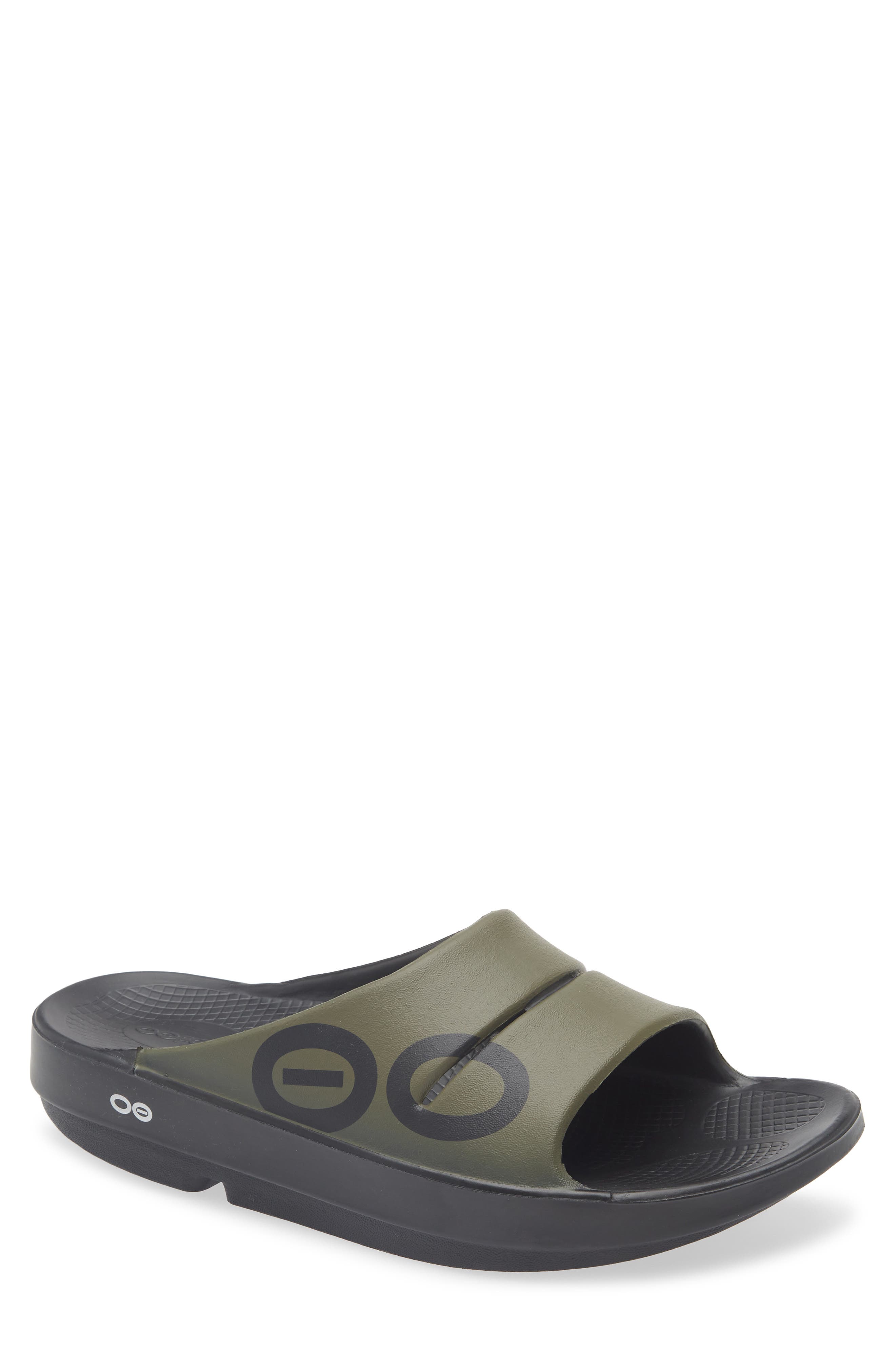 Oofos Ooahh Sport Slide Sandal, Main, color, Tactical Green
