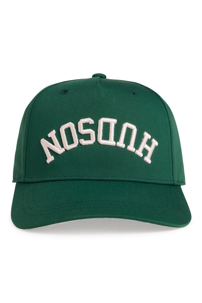 Embroidered Reverse Logo Snapback Baseball Hat, Alternate, color, BLACK FOREST