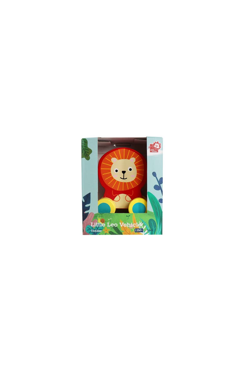 Wooden Little Leo Lion Vehicle Toy, Alternate, color, Red