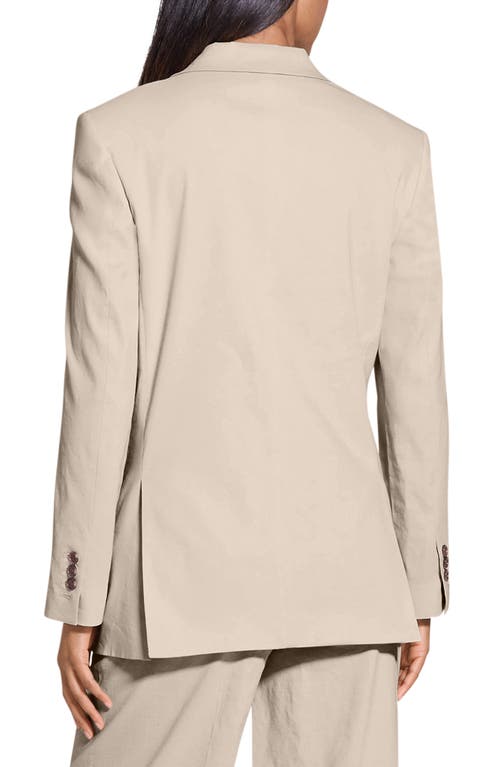 Shop Theory Linen Blend Blazer In Soft Taupe