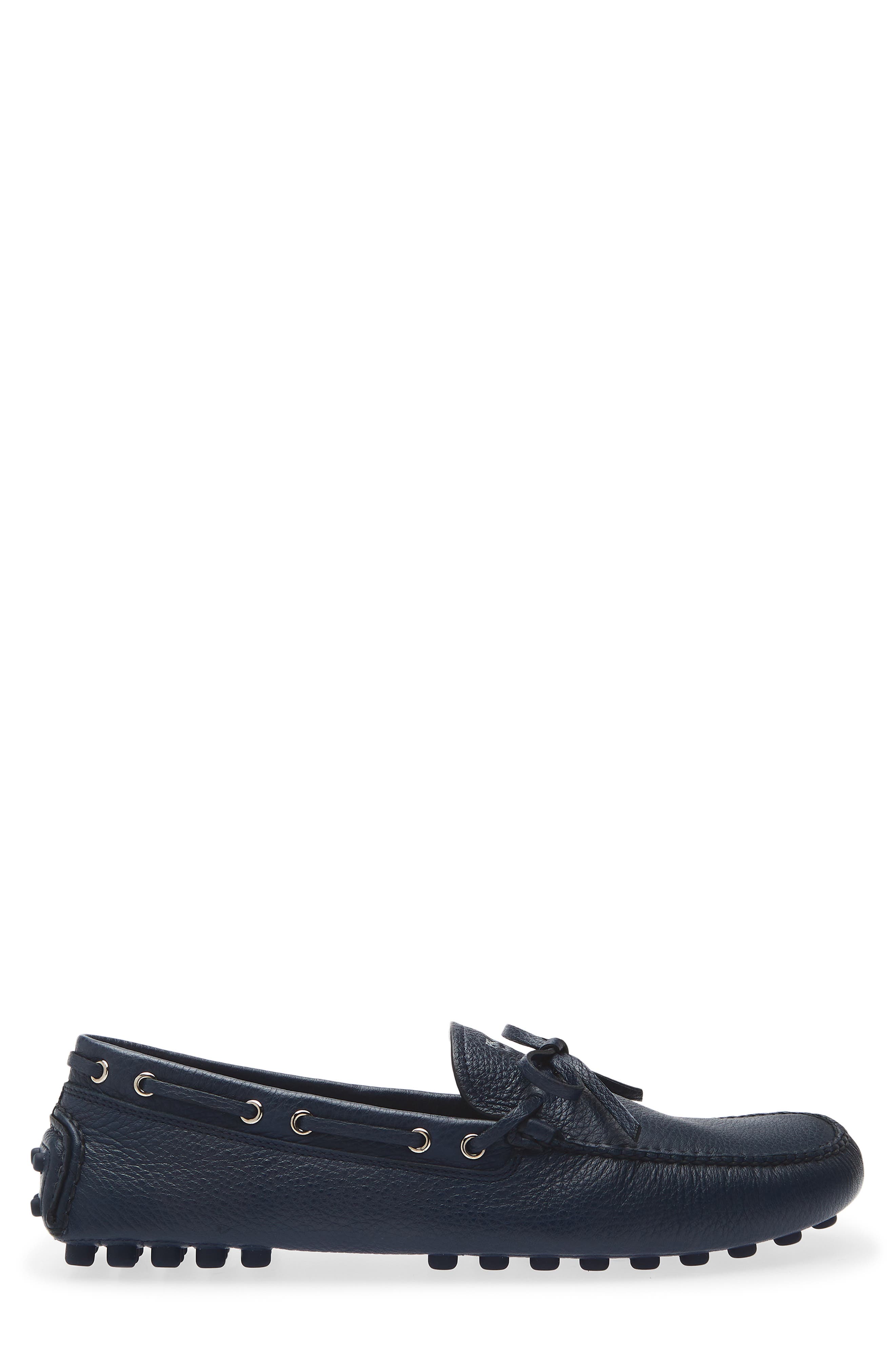Prada Grid Driving Loafer, Alternate, color, Baltico