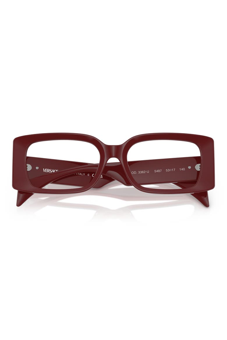 51mm Rectangular Optical Glasses, Alternate, color, BORDEAUX