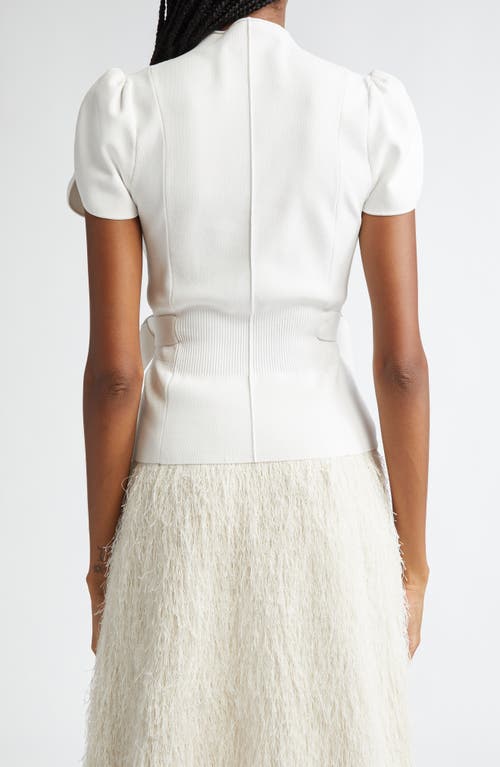 3.1 Phillip Lim Compact Rib Tulip Top In Ivory