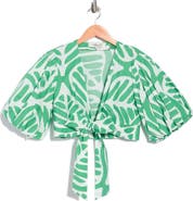 DVF Luciana Puff Sleeve Crop Top