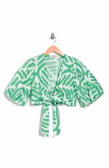 Luciana Puff Sleeve Crop Top