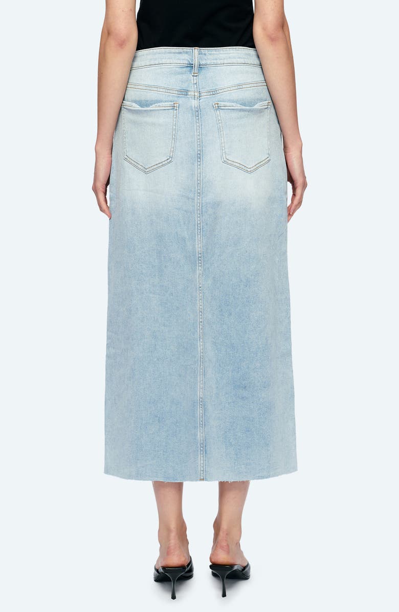 Bayeas Raw Hem Denim Midi Skirt, Alternate, color, Story