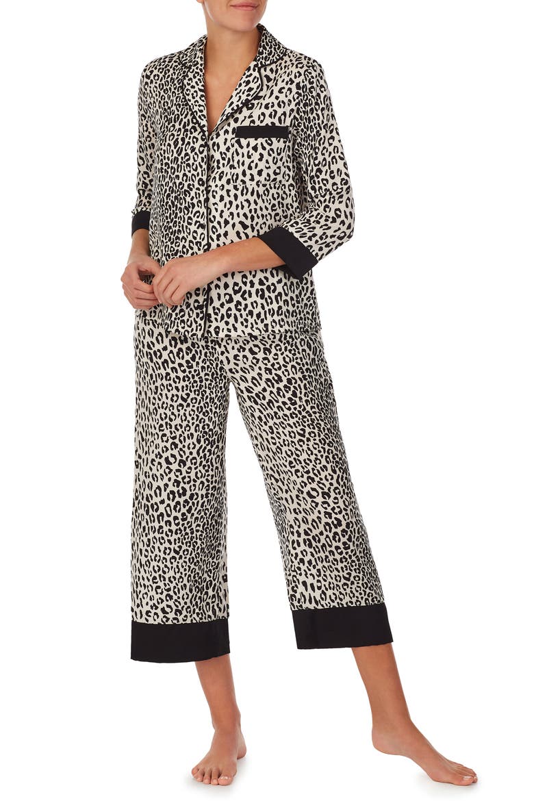 animal print crop pajamas, Main, color, LEOPARD SPOTS
