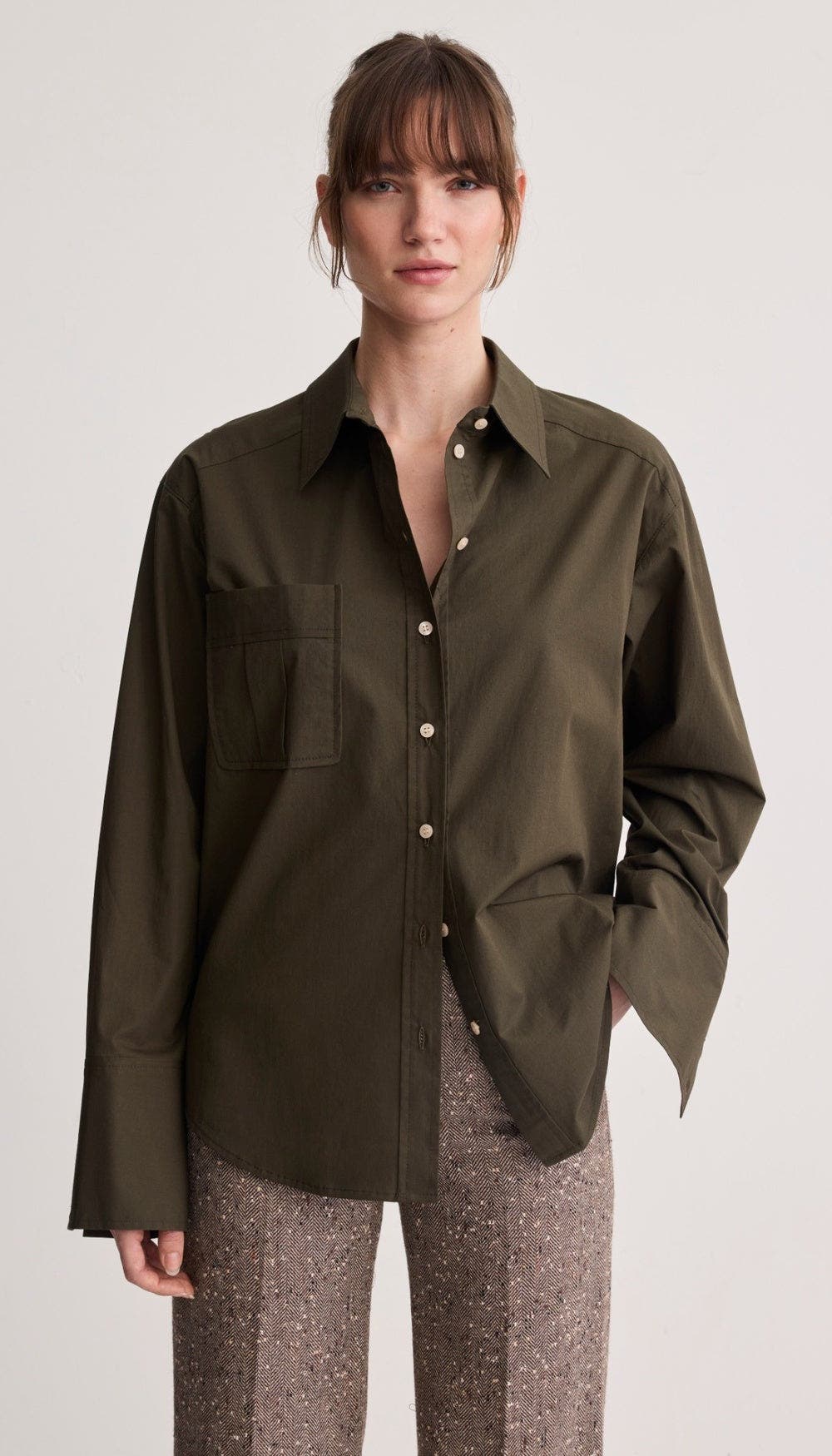 selected Olive Poplin