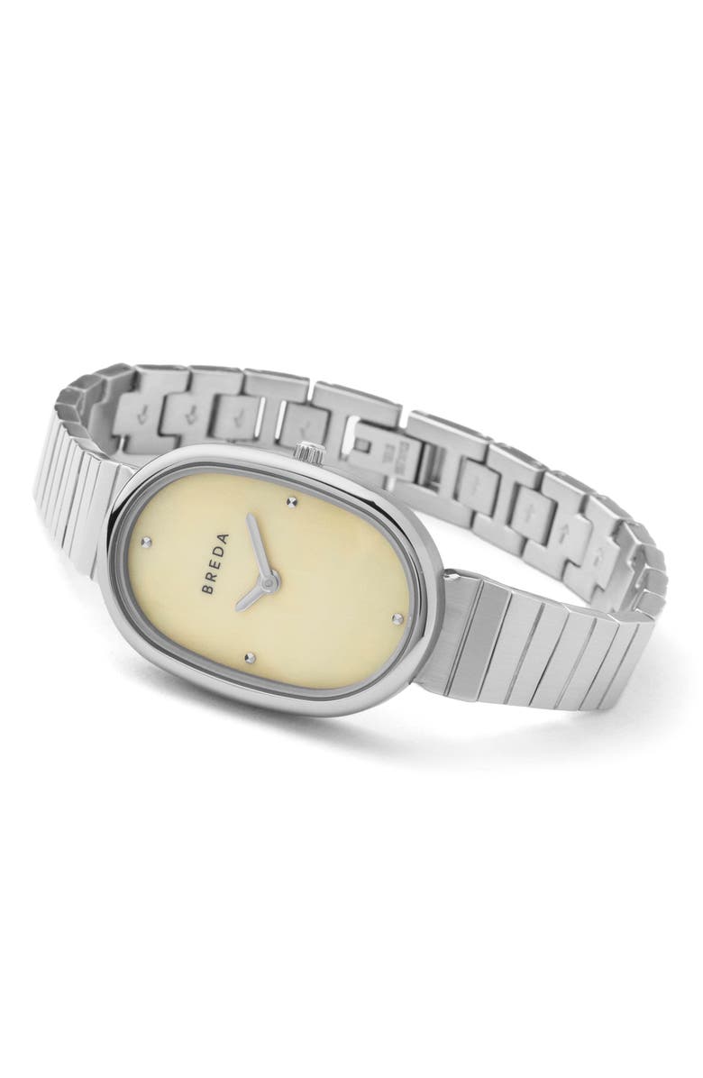 BREDA Jane Bracelet Watch, 23mm, Alternate, color, Silver/ Silver/ Champagne