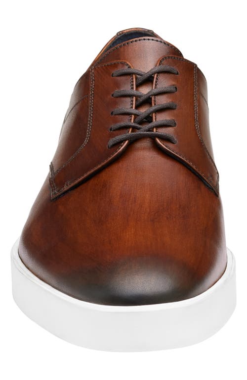 Johnston & Murphy Collection Bolivar Plain Toe Derby In Brown Italian Calfskin