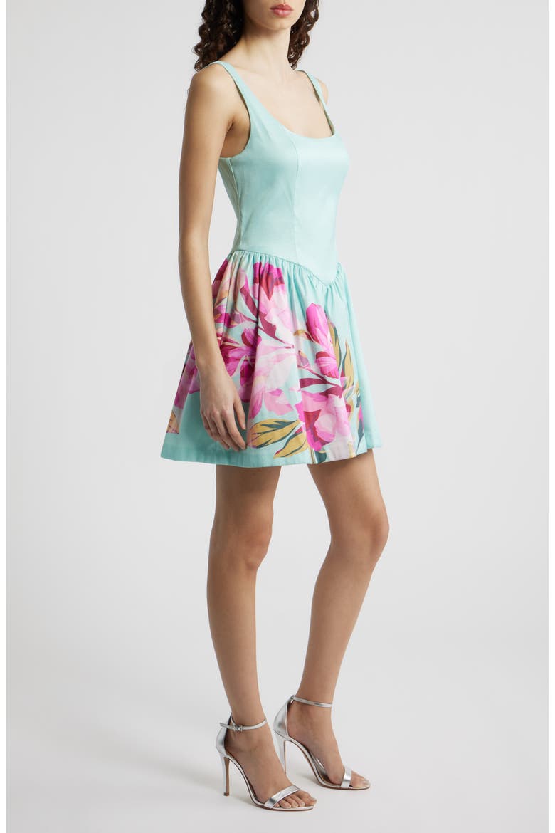 Soleil Cocktail Dress, Alternate, color, MINT/ MULTI PLACEMENT