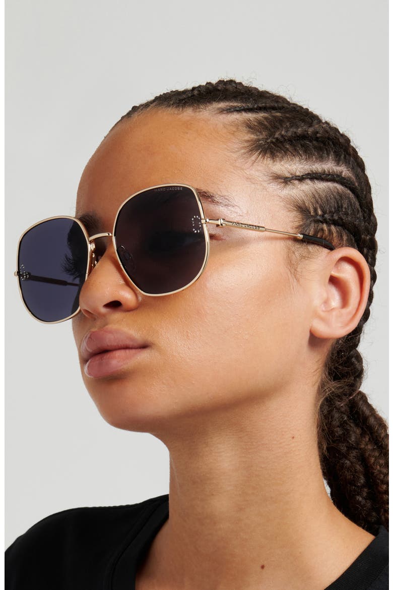 59mm Square Sunglasses, Alternate, color, GOLD/ GREY