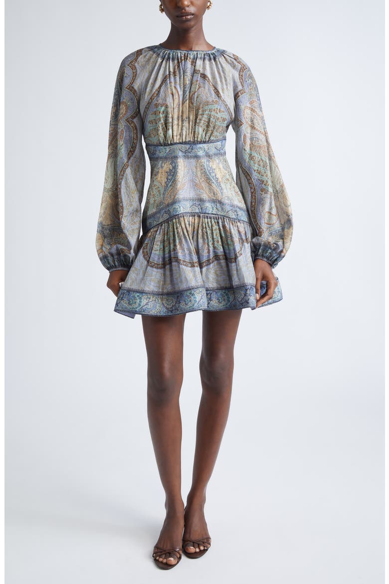 zimmermann long sleeve mini dress Rebellion Marine Long Sleeve Mini Dress