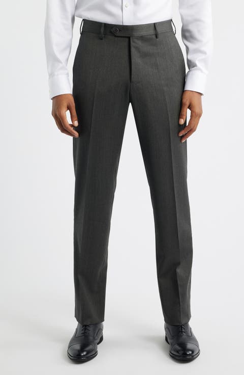 Parker Flat Front Wool Dress Pants (Regular & Big)