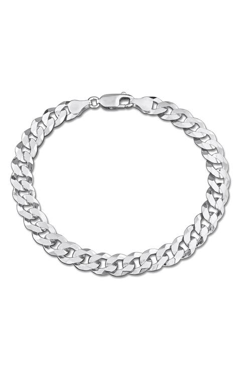 Diamond Cut Curb Chain Bracelet